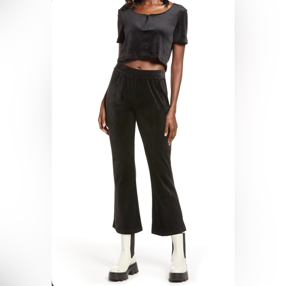 Vero Moda Athena Cropped High Waisted Velvet Pants NWT